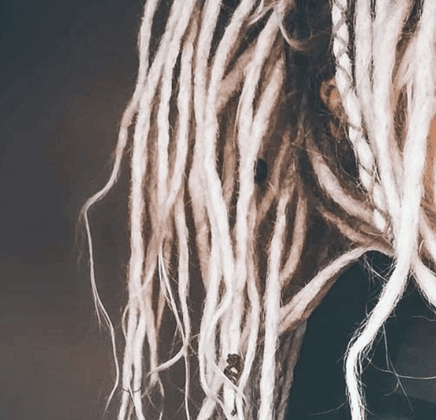 Dreadlock extensions for thinning hair creating a fuller finished result